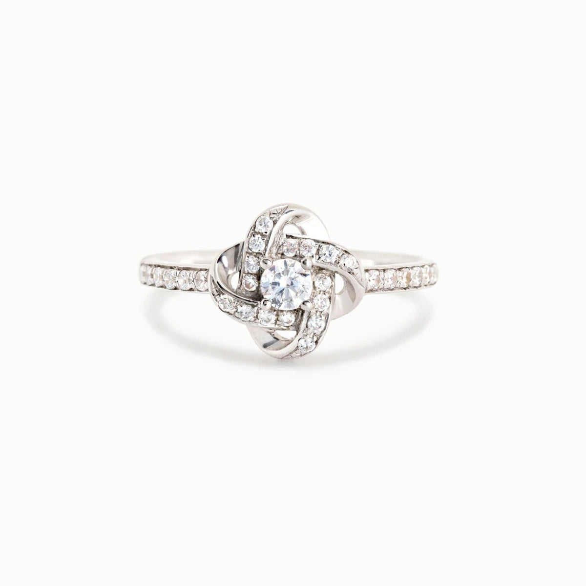 [Y@S@X] 925 Sterling Silver Inlaid Zircon Ring