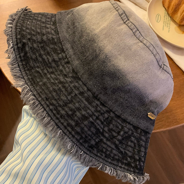 [L$X] Raw Hem Cotton Hat