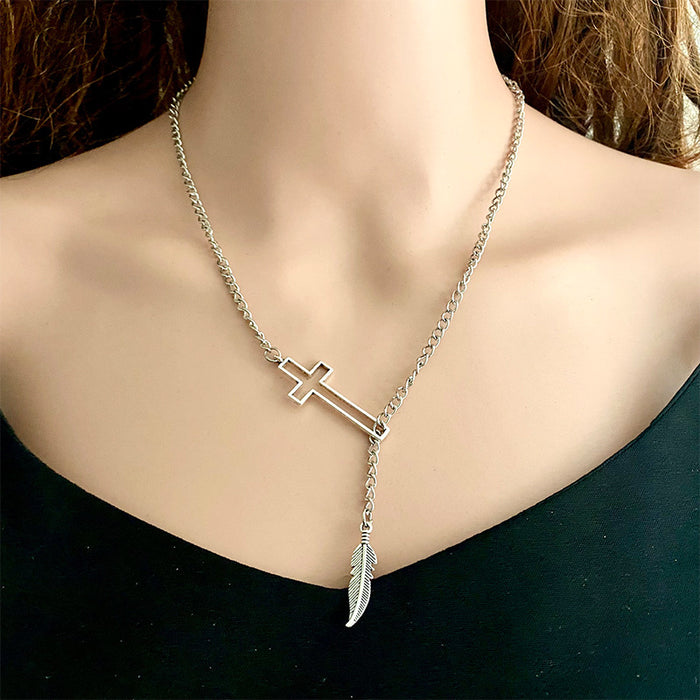 [H.Y&F.J] Cross Chain Necklace