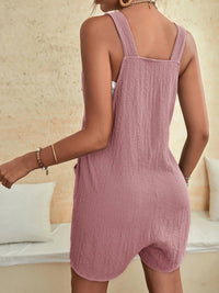 [A@X@E] Scoop Neck Romper with Pockets