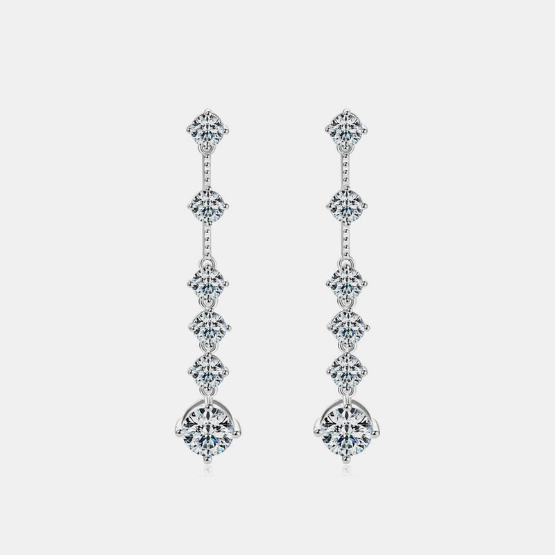 [AINUOSHI] 4 Carat Moissanite 925 Sterling Silver Earrings