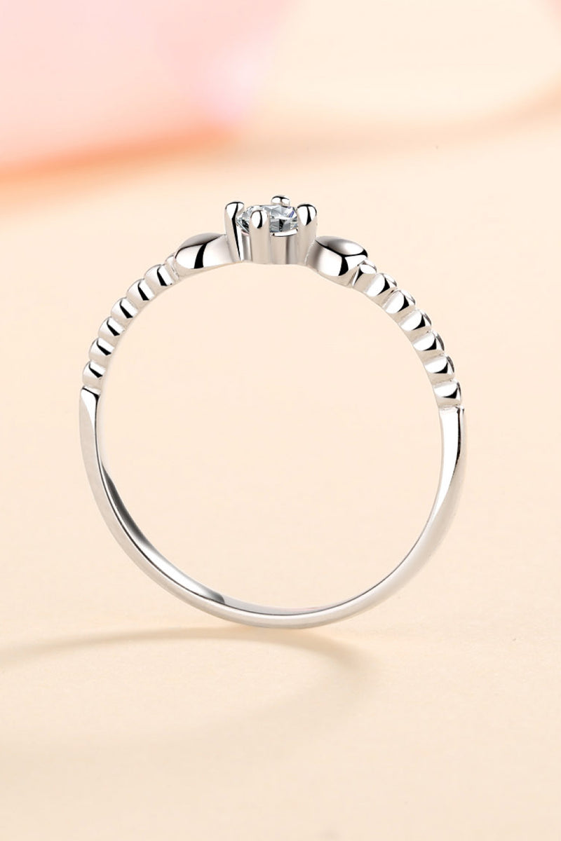 [Adored] Moissanite Heart 925 Sterling Silver Ring