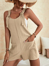 [A@X@E] Scoop Neck Romper with Pockets