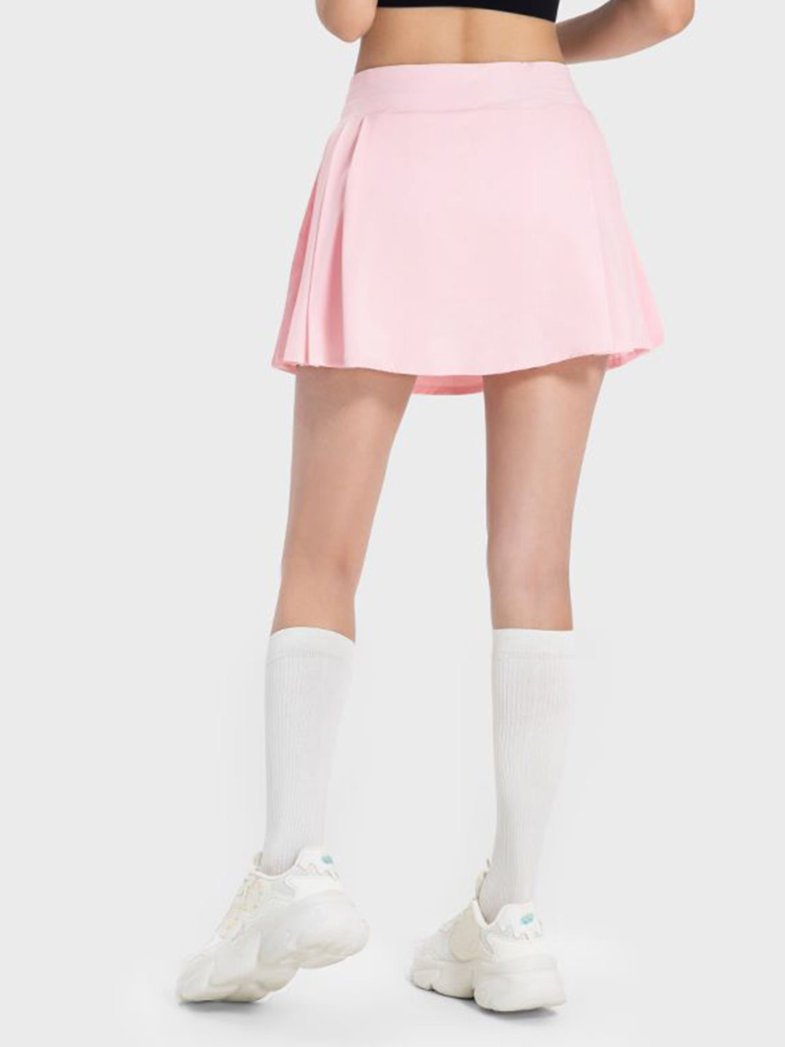 [C-Thousand] Pleated Detail Mid-Rise Waist Active Skirt