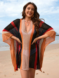 [M&Y] Openwork Color Block Plunge Cover-Up
