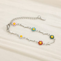 [K@L] Flower & Cross Stainless Steel Bracelet