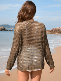 [M&Y] Heart Openwork Long Sleeve Cover-Up